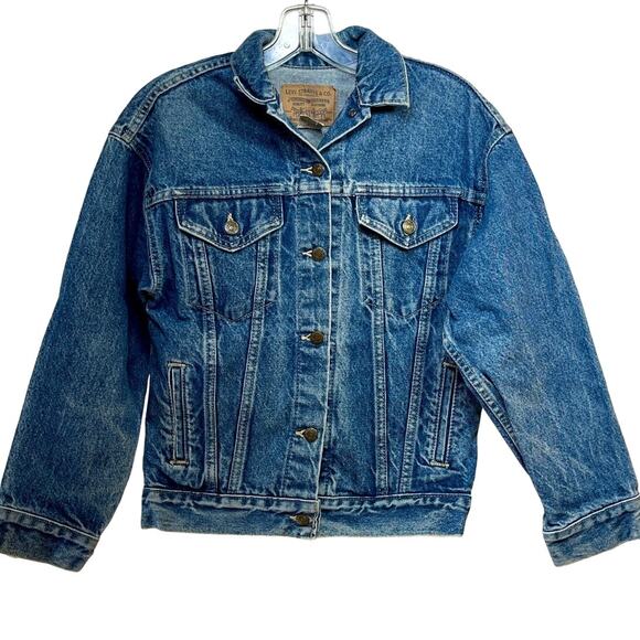 Levi’s Trucker Denim Jean Jacket 511 Women’s Large 37405-1118 USA Made Stonewash - Picture 1 of 5